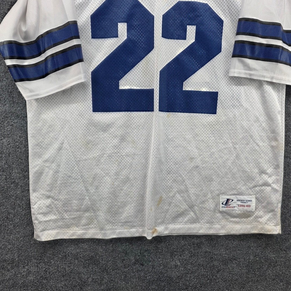Vintage Logo Athletic Dallas Cowboys Emmitt Smith 22 Jersey Mens Large White 90s - Picture 5 of 9